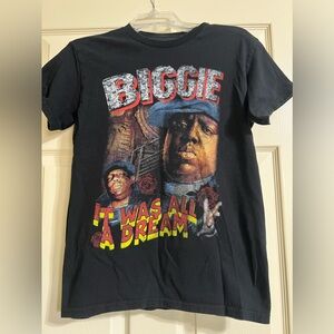 Notorious Big Biggie It Was All A Dream T-Shirt Rap Hip Hop Black-Size Small